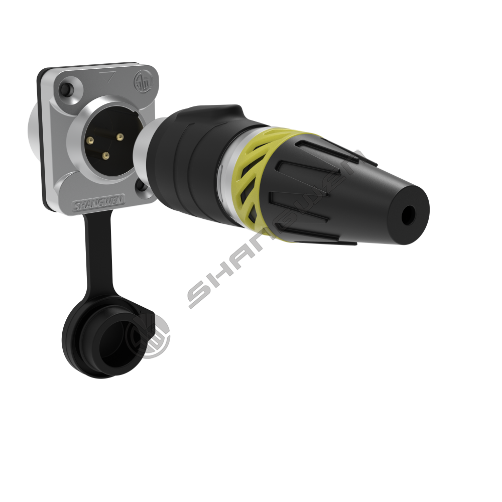 waterproof XLR 3pin  female plug(Silver)